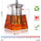 Square Glass Teapot with Infuser, 500ml with Strainer 3
