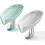 2-Pack Leaf-Shaped Soap Dishes with Drainage - Silicone Suction Cups, Keeps Soap Dry 2