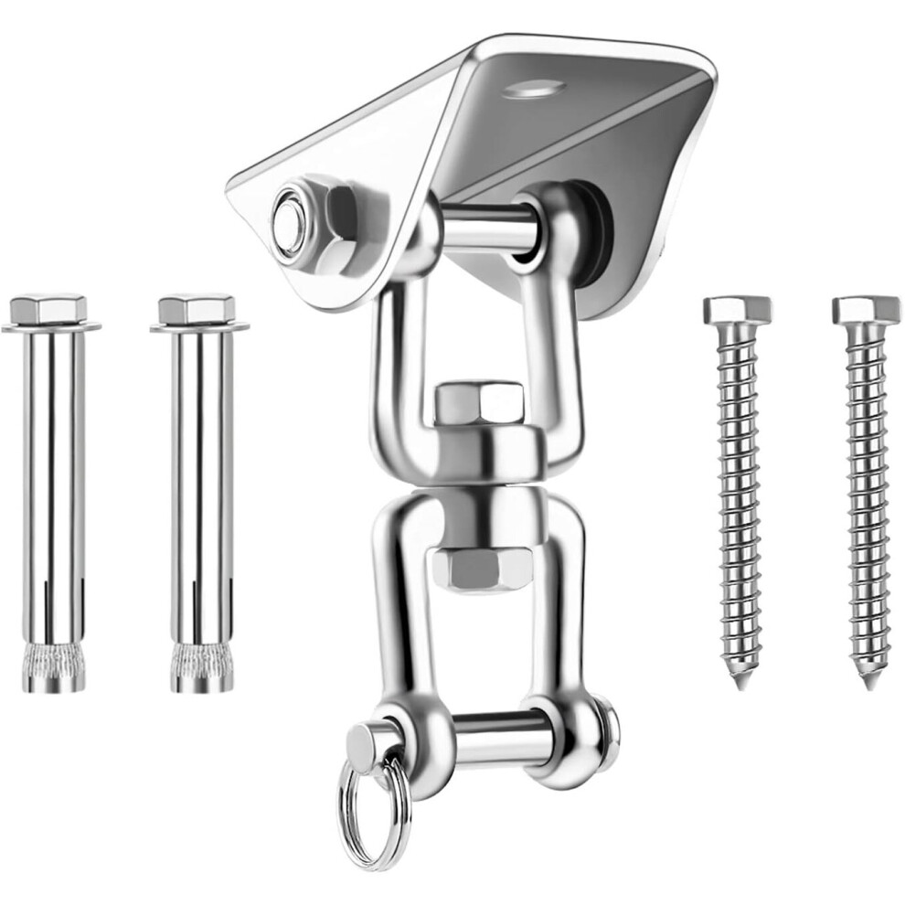 Gopatriot Memory Heavy Duty Swing Hanger, Sus304 Stainless Steel Hammock Hook (360¡Ã Swivel Hook With Bucket)