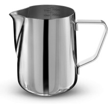 Milk Frothing Pitcher 12oz/350ml Stainless Steel, 304 Grade, Barista-Quality Latte Art Spout, Internal Measurement Markings