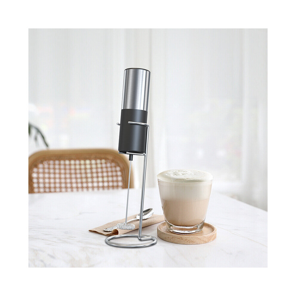 Gopatriot Memory Handheld Milk Frother - 14000 Rpm High-Speed Electric Whisk With Stand (Battery Not Included)