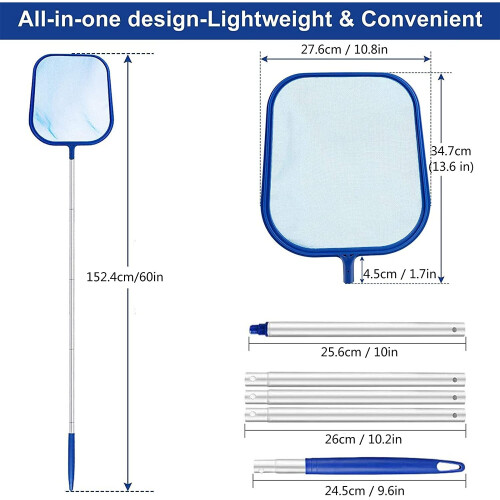 Pool Net Skimmer Pool Net with 120cm Telescoping Pole 2