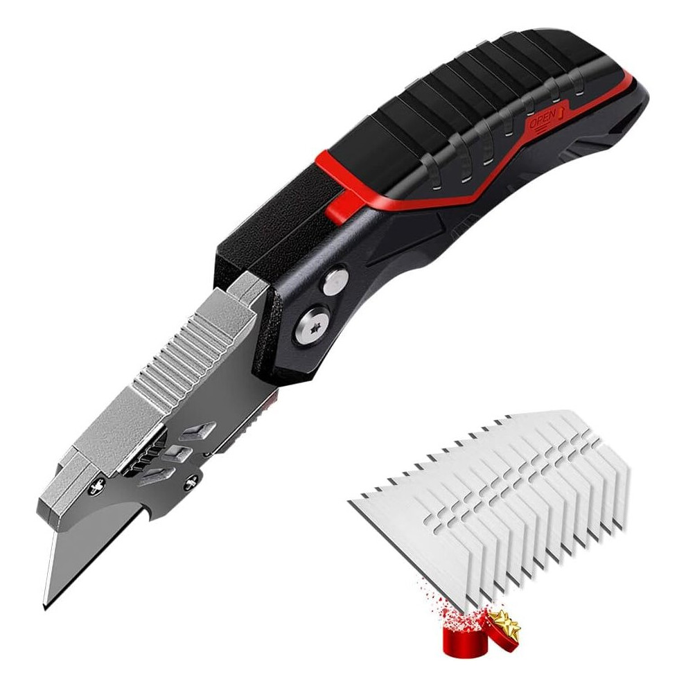 Utility Knife Folding Heavy Duty Carpet Cutter with 5 SK5 Blades