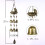 Bird's Nest Wind Chimes, Bird Chimes with 12 Wind Chimes Bronze 6