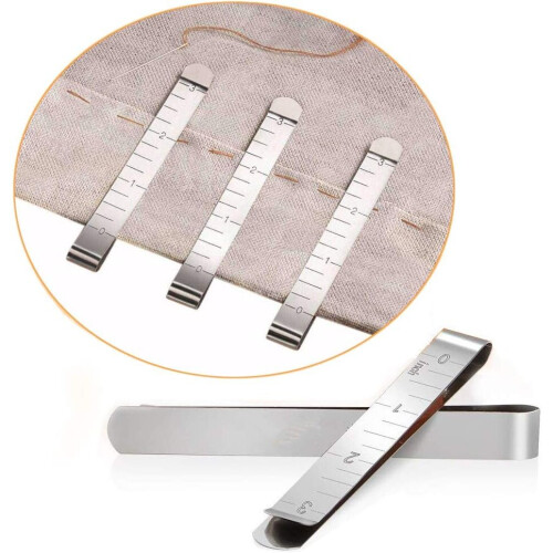 Sewing Clips 20 Metal Hemming Clips 3" Measuring Ruler 1