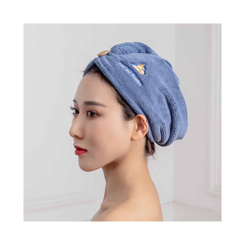 Gopatriot Memory Dry Hair Hat Women's Cute Suction Quick-Drying Thickened Shower Cap