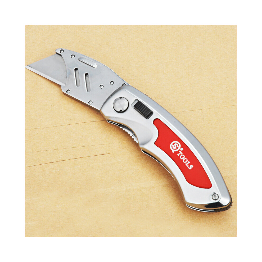 Utility Knife Folding Heavy Duty Carpet Cutter with 5 SK5 Blades