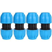 4-Pack PE 25mm Straight Water Pipe Fittings - 25mm x 25mm, Quick-Connect, High-Pressure, Corrosion-Resistant