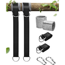 Tree Swing Strap with 2 Heavy Duty Safety Lock Carabiners and D Rings