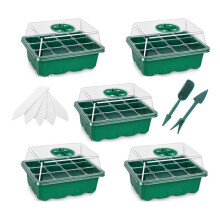 Plant Seedling Germination Starter Plate with Lid and Switchable Holes