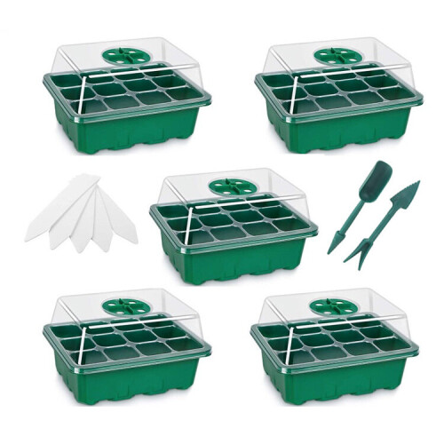 Plant Seedling Germination Starter Plate with Lid and Switchable Holes
