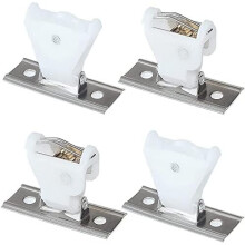 4-Pack Cord Lock Swivel White Plastic and Stainless Steel Stands