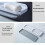 Wall Mounted Soap Dish, Large Double Drawer Design Soap Holder No Punching (White) 5