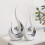 Abstract white ceramic figurines collection crafts decoration 5