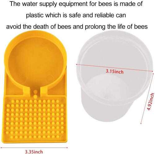 Bee water feeder, plastic beehive drinking bowl, beekeeping equipment accessories 2