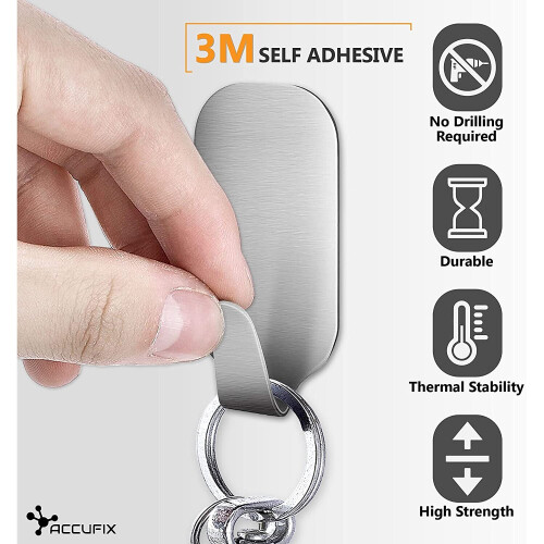 Self Adhesive Hooks 2 Pack, 3M Wall Mount Strong Adhesive Hooks 2