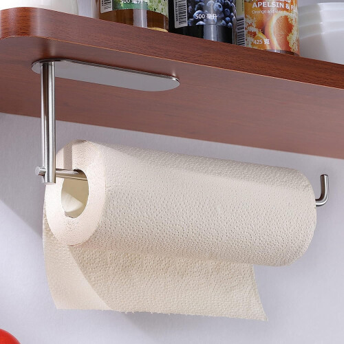 Kitchen Roll Holder Stainless Steel - No Drilling 1
