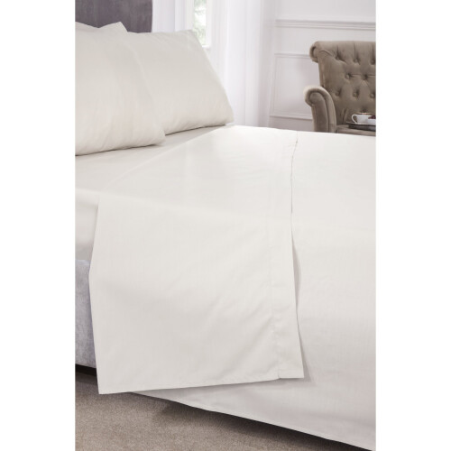 Percale Duvet Set Double Bed Ivory