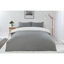 Lyla Reversible Duvet Single Bed GreyWhite