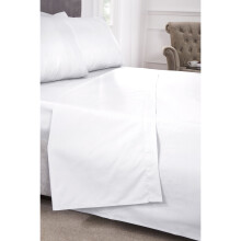 Percale Duvet Set Double Bed White