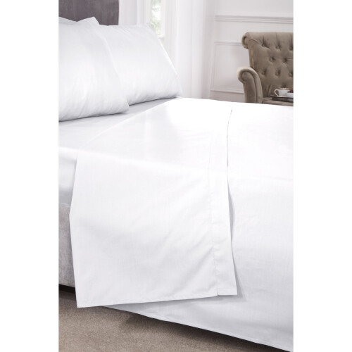 Percale Duvet Set Double Bed White