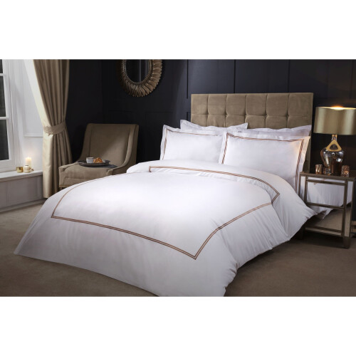 Mayfair Duvet Set Single Bed Taupe