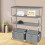 4 Tier Multipurpose Storage Organiser Shelf With 2 Drawers Modular Sturdy Metal (Light Grey) 2