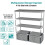 4 Tier Multipurpose Storage Organiser Shelf With 2 Drawers Modular Sturdy Metal (Light Grey) 4