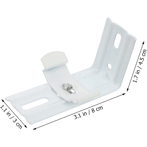 4pcs Vertical Blind L Shape Brackets Curtain Track Mounts 2