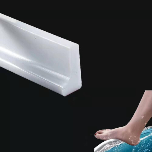 2m/78" Silicone Shower Threshold Water Retaining Strip (L Shape, 3cm High) 1
