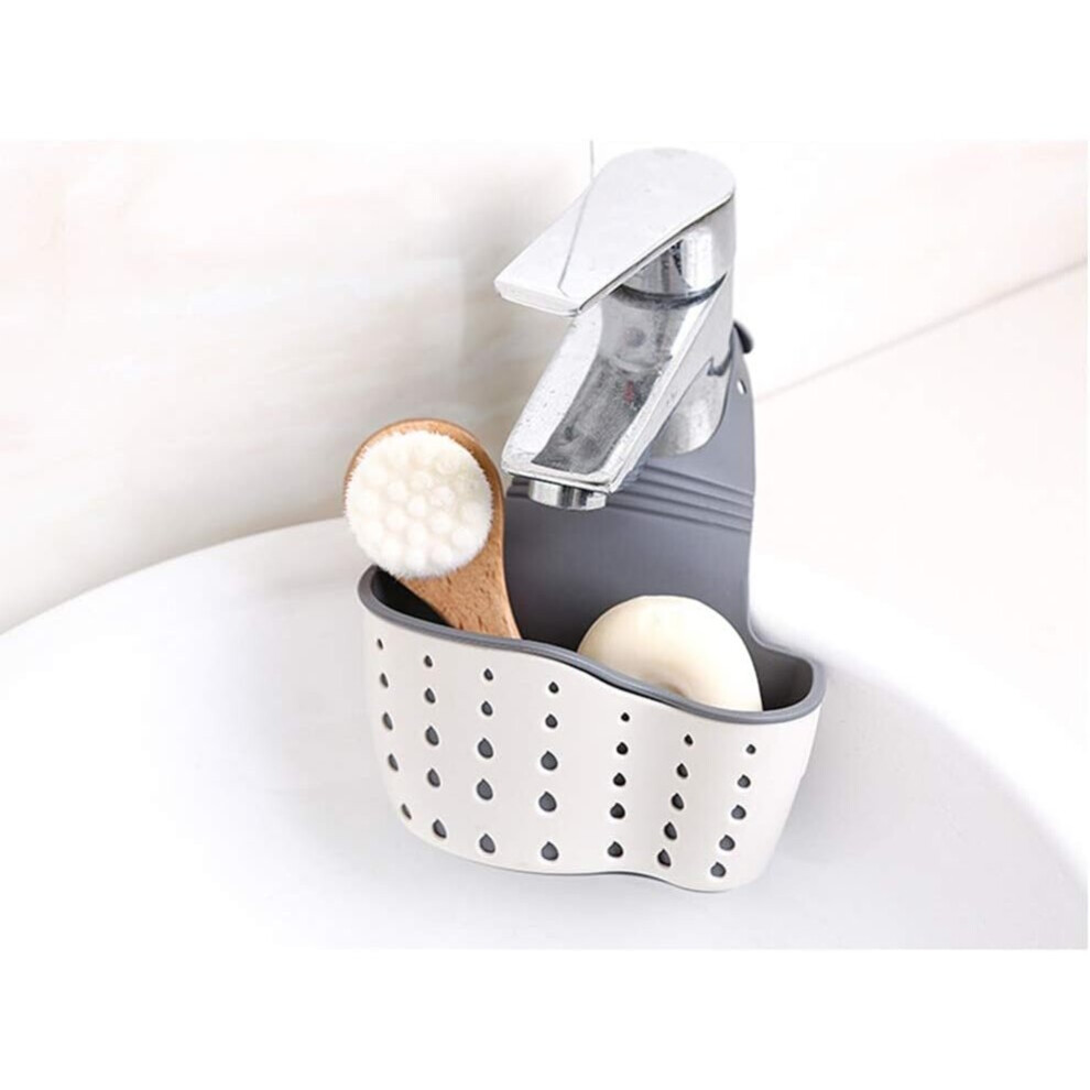 Kitchen Sink Rack, Soap Sponge Drainer Storage Suction Cup 9365884483570