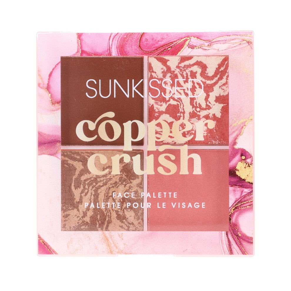 Sunkissed Copper Crush Face Palette - 3.8g Bronzer, 3.8g Blusher, 2 x 2.8g Baked Powder