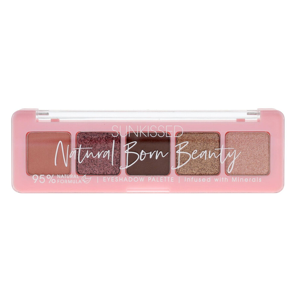 Sunkissed Natural Born Beauty Eyeshadow Palette - 5 x 0.9g Eyeshadow - Infused with Minerals - 95% Natural Formaula - Vegan