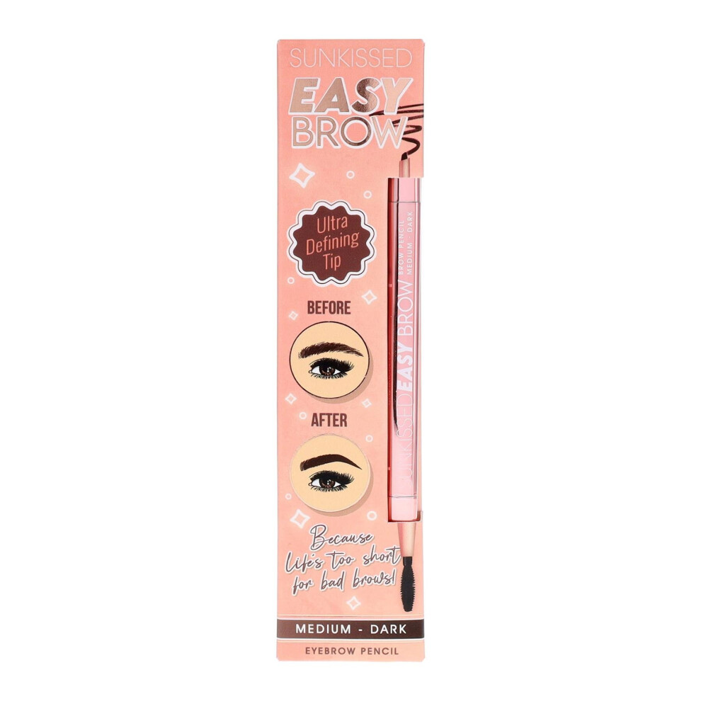 Sunkissed Easy Brow Eye Brow Pencil 0.1g Medium Dark - Vegan