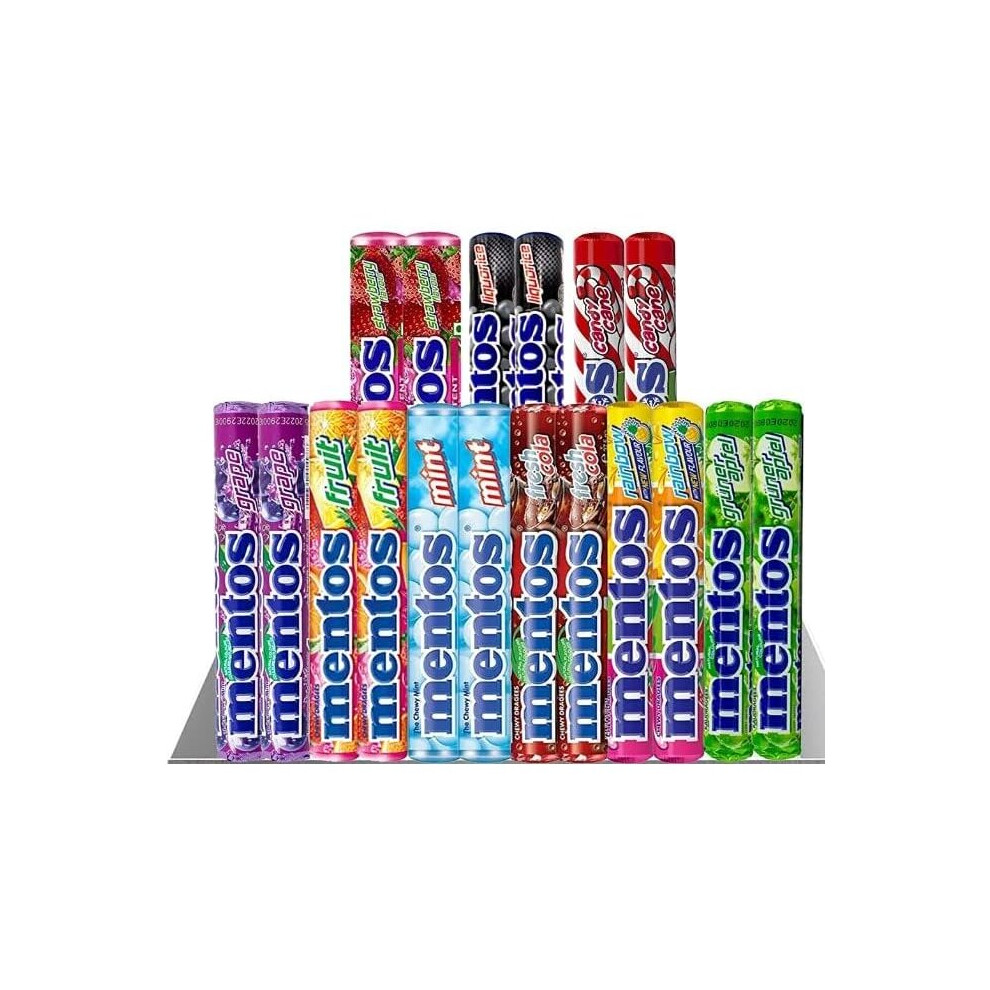 ( Pack Of 24) Mentos Mint Selection Box Flavours Includes