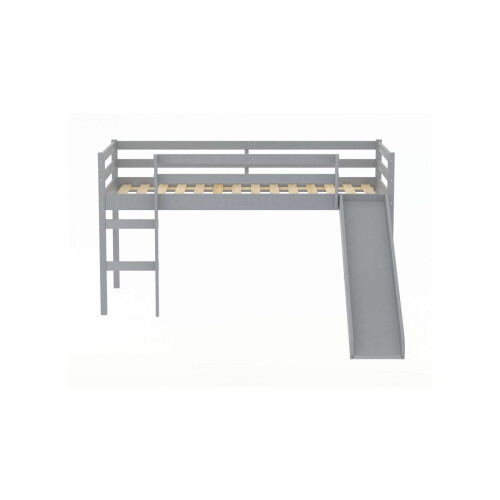 Birlea Kids Slide Bed Frame Grey Wood Mid Sleeper 3FT Single 90cm Birlea Frankie Pine