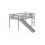 Birlea Kids Slide Bed Frame Grey Wood Mid Sleeper 3FT Single 90cm Birlea Frankie Pine 11