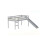 Birlea Kids Slide Bed Frame Grey Wood Mid Sleeper 3FT Single 90cm Birlea Frankie Pine 12