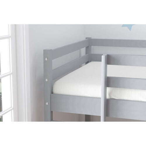 Birlea Kids Slide Bed Frame Grey Wood Mid Sleeper 3FT Single 90cm Birlea Frankie Pine 2