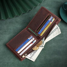 100% Pure Leather Wallet for Men Vintage Leather Italian Leather Wallets Mens
