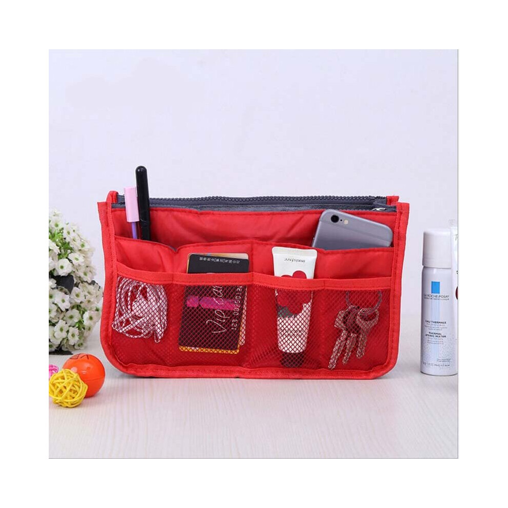 Multicoloured Large Liner Lady Makeup Cosmetic Bag Female Tote Organizer Insert Bag Women Nylon Travel Insert Organizer Handbag Purse