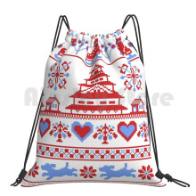 Winter Ice Skating Backpack Drawstring Bags Gym Bag Waterproof On Ice Yoi Ice Skating Figure Skating Pixel Art