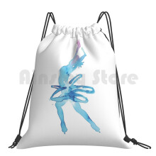 Ice Dancing In Watercolors Backpack Drawstring Bags Gym Bag Waterproof Ice Skating Ice Skater Skater Figure Skating On