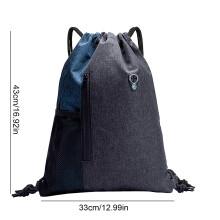 Gym Sack Drawstring Bag Pure Water Repellency Mesh Pocket Knapsack Large Capacity Rucksack for Casual Swimming