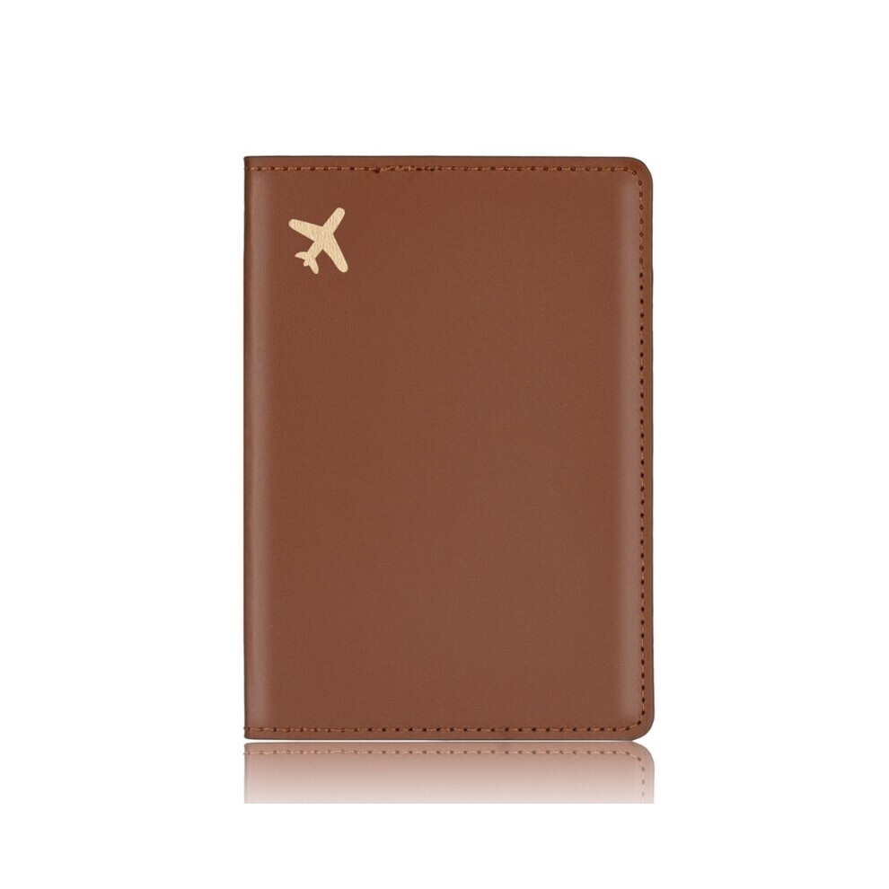 Travel PU Leather Passport Cover Holder Hot Stamping Plane for Women Men Lover Couple Weddings Gift-image-OPC-PBSWRBK-NEW