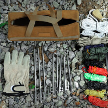 Ground Nail Organizer Waterproof Camping Tools Holder Sack Wear-resistant Portable for Outdoor Hiking BBQ Tents Accessories