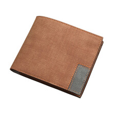 Casual Men's Wallet Horizontal Retro PU Leather Money Clip Thin Leather Foldable Handbags Driver's Bag