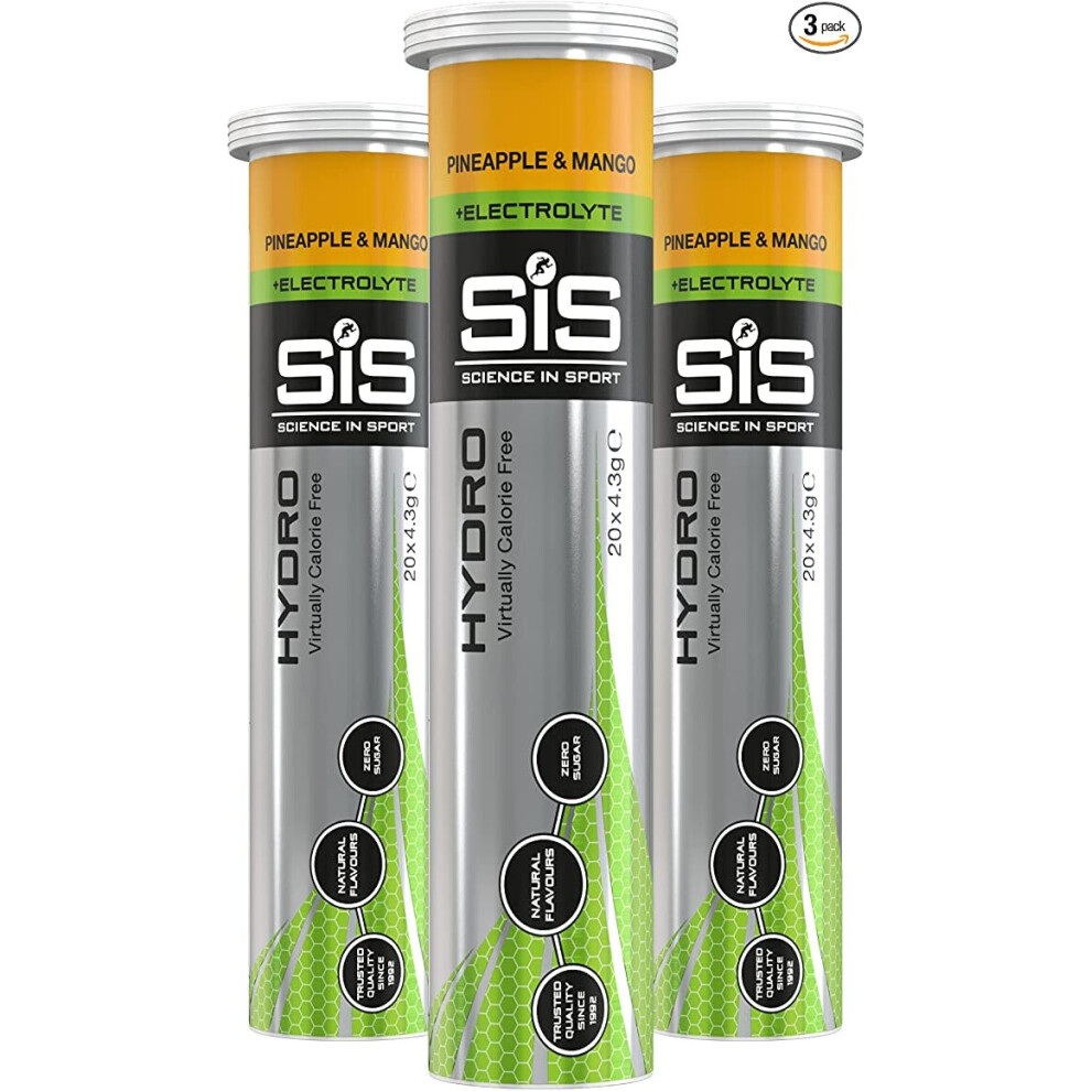 Science In Sport | Hydro Tablets + Electrolytes | Choose Flavour | 3 bottles