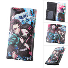 Anime Demon Slayer: Kimetsu no Yaiba Money Clip Kamado Tanjirou/Nezuko Long PU Leather Purse