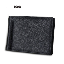 Men Money Clip Wallet Leather Holder for Money Style Money Bag dollar bill Wallets Credit